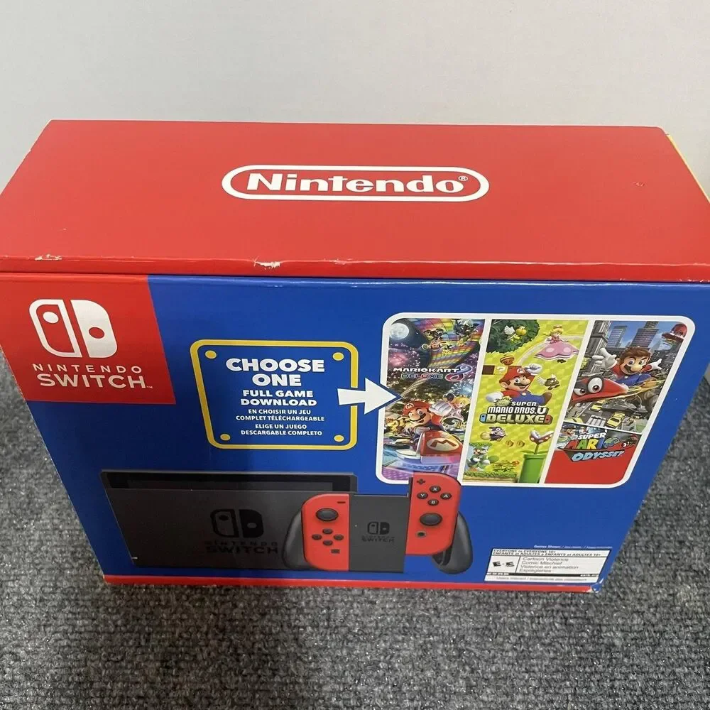 Nintendo Switch Console Mario Box Only No Console or Accessories